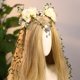 thumbnail image 4 of Tocado para mujer con forma de flor con forma de corona de hadas con forma de vid, diseño de flor, 4 of 8