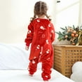 thumbnail image 4 of NAISIBABY Toddler Boys Girls Jumpsuit(1-6T), Flannel Soft Warm Cute Full Zipper Winter Christmas Romper Loungewear Red, 4 of 9