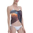 thumbnail image 3 of Disketp Lazy Stone Bear Women Swimsuit Cover Up Short Chiffon Summer Beach Sarong Bikini Wrap Skirt Bathing Suit, 3 of 5