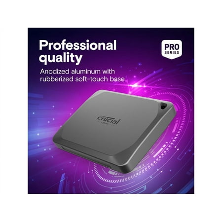 Crucial - X9 Pro 2TB External USB-C SSD - Space Gray