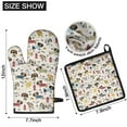 thumbnail image 6 of Rover Cream Dogs Bone Kitchen Oven Mitt and Pot Holder Sets 2 Pcs for Baking, Cooking and Grilling, Heat Resistant Up To 392 °F, 6 of 7