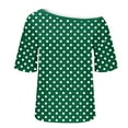 thumbnail image 4 of FDGIU Women's Off Shoulder Oversized T-Shirt - Short Sleeve Tee Summer Casual Beach Shirt Loose Fit Comfy House Outfits Spring Fashion, 4 of 6