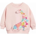thumbnail image 1 of Sudadera con capucha de unicornio para niñas, camiseta de manga larga, camisetas casuales de algodón, ropa para niños pequeños de 1, 2, 3, 4, 5, 6 y 7 años, 1 of 5