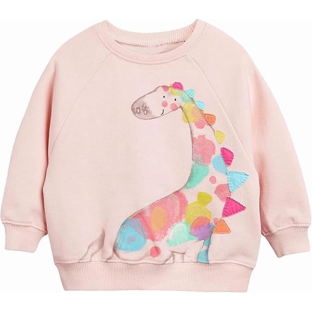 Sudadera con capucha de unicornio para niñas, camiseta de manga larga, camisetas casuales de algodón, ropa para niños pequeños de 1, 2, 3, 4, 5, 6 y 7 años