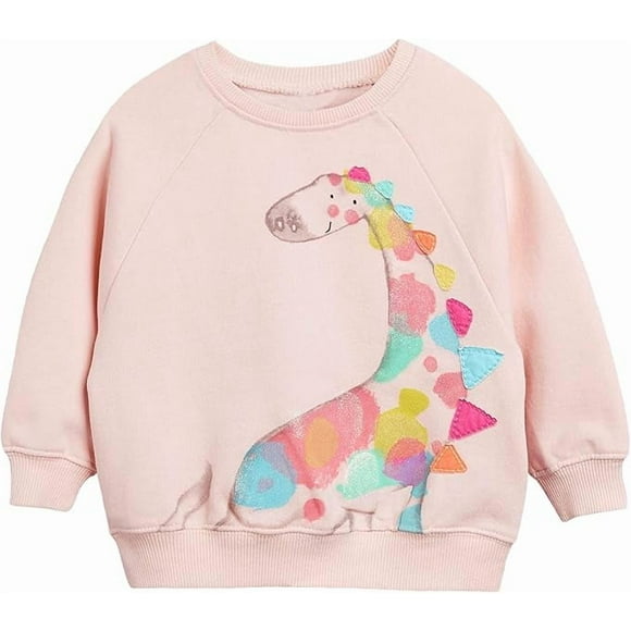 Sudadera con capucha de unicornio para niñas, camiseta de manga larga, camisetas casuales de algodón, ropa para niños pequeños de 1, 2, 3, 4, 5, 6 y 7 años