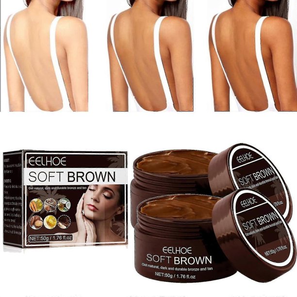 Gel bronceador, gel bronceador marrón, gel bronceador intensivo de lujo marrón suave, bronceador sin sol, crema aceleradora del bronceado eelhoe para camas solares y exteriores | 94110