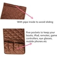 thumbnail image 3 of Sofa Couch Chair Armrest Storage Organizer, Tools Holder Organizer with 5 Pockets, Fits for Phone, iPad, Book, Magazines, TV Remote Control, 3 of 9
