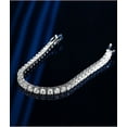thumbnail image 5 of Forever Jewels 7.50 Ct Round Cut Moissanite Tennis Bracelet 14K White Gold Plated For Women, 5 of 5