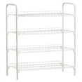 thumbnail image 2 of White Metal 4-Shelf Shoe Rack - Holds up to 9 Pair of Shoes, 2 of 5