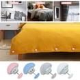 thumbnail image 7 of 16 Pcs Quilt Fixing Clips Duvet Clips Bedding Holder Pins Fasteners Mushroom Round Fixing Clips for Thin Thick Quilts Blanket Sheet Bed Skirt Cushion Curtain (Blue+Pink+White+Gray), 7 of 7