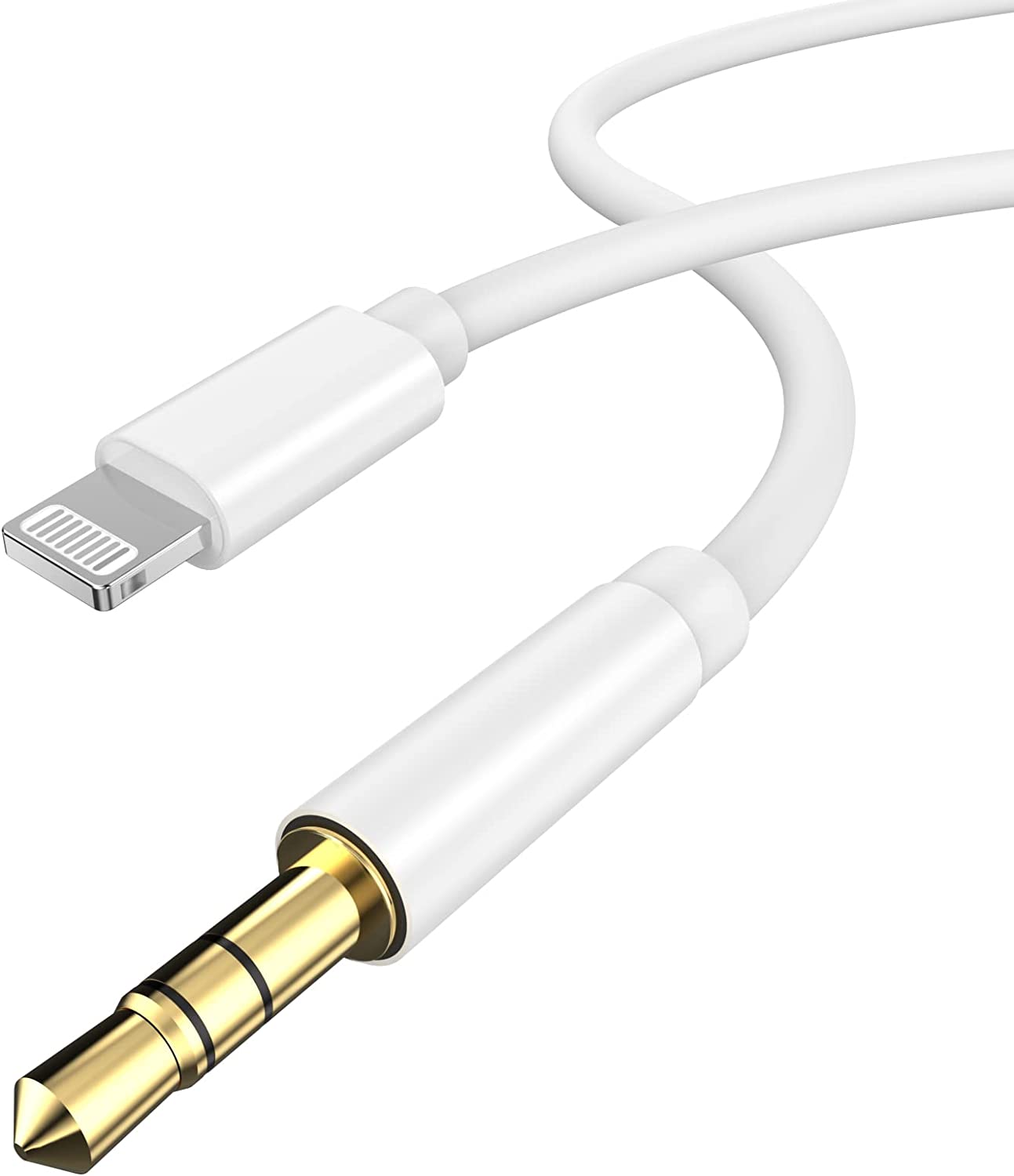 【Apple MFi Certified】Aux Cord for iPhone, 3.3ft Lightning to 3.5mm Aux
