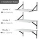 thumbnail image 3 of Estantes flotantes Housiture de madera de Burlywood de 30 cm de profundidad, 4 juegos, 3 of 7