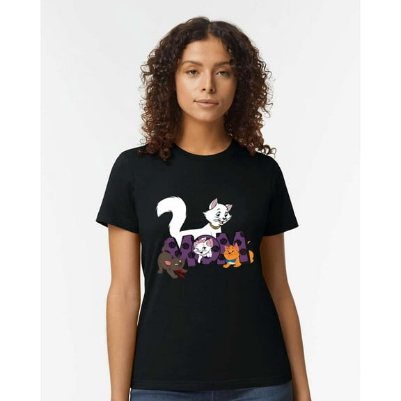 Cat Mom Aristocats Unisex Tee featuring Marie, Cute and Stylish Design for Cat Lovers