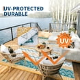 thumbnail image 4 of Nanan 10'x14' Outdoor Rug Waterproof Reversible Outdoor Patio Rug Foldable Portable Plastic Straw Mats for Camping Balcony Picnic Deck, Green Orange, 4 of 8