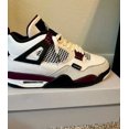 thumbnail image 4 of A i r-Jor-dan 4 Retro x Paris Saint-Germain Bordeaux 2020 Shoes (US Men's Size 8.5), 4 of 6