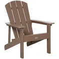 thumbnail image 3 of Outsunny Adirondack Chair, Faux Wood Patio & Fire Pit Chair, Weather Resistant HDPE for Deck, Outside Garden, Porch, Backyard, Brown, 3 of 10