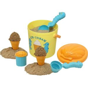 Melissa & Doug Speck Seahorse Sand Ice Cream Set - A Unique Toy Set for Making Sand Ice Cream at the Beach or in the Sandbox - Set Stores Neatly in Bucket SET SUNNY PATCH SAND (Best Way To Store Ice Cream)