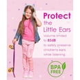 thumbnail image 4 of FosPower Kids Headphones with LED Cat Ears (Safe Volume Limit 85 dB), 3.5mm On-Ear Wired Headphones with Laced Tangle-Free Cables for Boys/Girls/School/Travel - Teal/Light Purple, 4 of 5