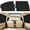 Black Faux Silk Louvered–Full Set 4PCS, variant on Car Side Window Sun Shades - Privacy Magnetic Black 2 Pcs Covers Blinds Curtains - Auto Accessories Sunshades Keeps Cooler Screen