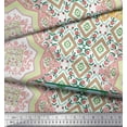 thumbnail image 3 of Soimoi Rayon Fabric Check & Mandala Patchwork Print Fabric by Yard 56 Inch Wide, 3 of 3