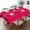 Pink/Black, variant on Khaki Navy Blue Tartan Plaid Rectangular Tablecloth 55"x70" with Lace Edge, Washable Durable Table Cover for Dining, Indoor Outdoor Home Restaurant Decor