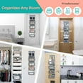 thumbnail image 6 of Wondersome Hanging Storage Organizer Over the Door Rack with Clear Mesh Window, Gray, 6 of 8