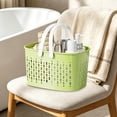 thumbnail image 6 of Hovilon Bath Storage Basket, Portable Plastic Shower Caddy with Handle & Drainage Holes, Waterproof Quick-Dry Toiletries Organizer for Bathroom Dorm Gym, Holds Shampoo Shower Gel Towels, Green, 6 of 6