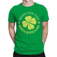 thumbnail image 2 of Here for the Shenanigans Fun St. Patricks Day Shamrock Men's T-shirt, 2 of 3