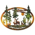 thumbnail image 1 of Yuedong Christmas Decoration -Deer & Bear Mountain & Tree Wall Signs Retro Forest & Wildlife Laser Cut Indoor Outdoor Art Decor ,20*30CM, 1 of 10