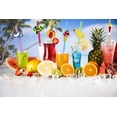 thumbnail image 3 of Pajitas de cóctel reutilizables GREAWOD con temática de playa, 24 unidades, 3 of 7