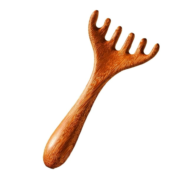 ACDANC Sandalwood Head Massage Comb Gua Sha Tool Back Scratcher Scalp Massager