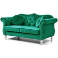 thumbnail image 2 of Homestock Beachy Boho Loveseat , Green, 2 of 5