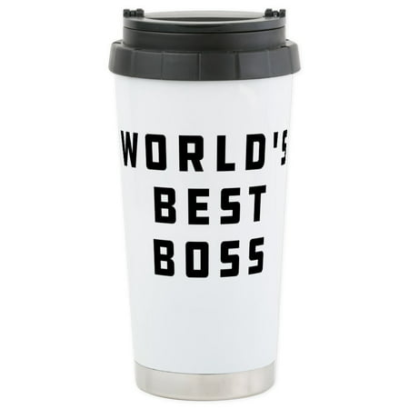 CafePress - World's Best Boss - Stainless Steel Travel Mug, Insulated 16 oz. Coffee (Best Rotary Case Tumbler)