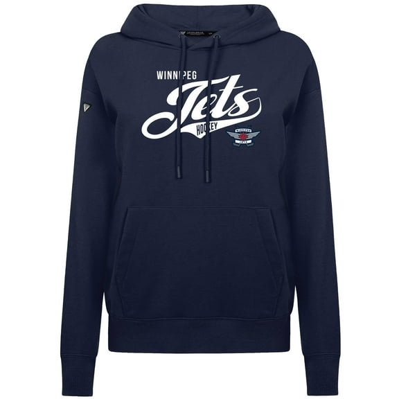 Women's Levelwear  Navy Winnipeg Jets Adorn Glide Pullover Hoodie