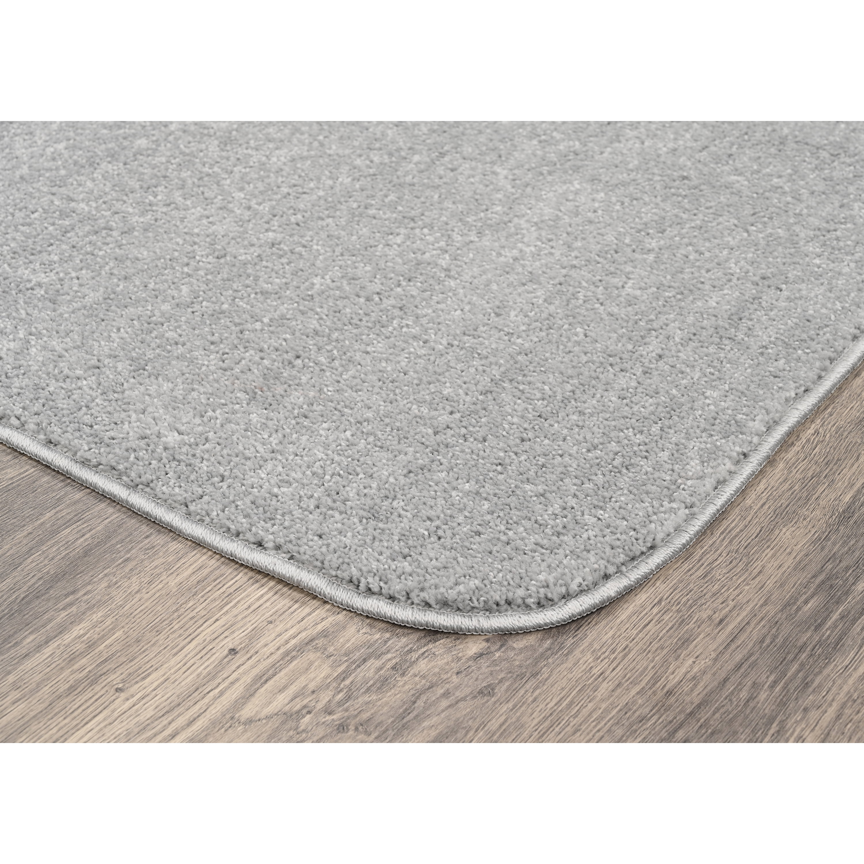 Garland Rug Gramercy Washable Polypropylene Silver Bathroom Runner, 22” x 60”