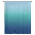 thumbnail image 2 of Teal Blue Ombre Sheer Curtains 84 Inches Long, Modern Abstract Art Gradient Aesthetics Light Filering Curtains, Breathable Simi Curtain Privacy Drapes for Living Room Bedroom Window Treatment, 2 of 9
