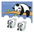 thumbnail image 2 of CUOKA MIRACLE Panda Earrings 925 Sterling Silver Earrings 18K White Gold Plated Earrings Cute Animals Leverback Earrings Jewelry Birthday Gifts for Children Women Girls Daughter Snesitive Ears, 2 of 7