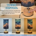 thumbnail image 3 of Wobogo Skull Cemetery Bedside Lamp Touch Control Table Lamp with USB A+C Charging Ports & AC Outlet 3-Way Dimmable Nightstand Lamp with Linen Fabric Shade for Bedroom Living Room, 3 of 8
