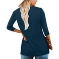 thumbnail image 4 of ShiShine Womens Tops 3/4 Sleeve V Neck Shirts Dressy Casual Tunic Blouses 2025 Fall Tees, 4 of 8