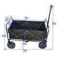thumbnail image 3 of SEGMART Collapsible Wagon Cart with Wheels, Heavy Duty Utility Cart with All-Terrain Wheels and Side Storage Bags, Portable Garden Cart for Garden, Beach, Lawn, TR34, 3 of 9