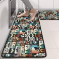 thumbnail image 2 of Kitchen Rugs Sets Of 2,Multicolor Bigfoot and Text Pattern Anti Fatigue Kitchen Mat Rugs Non Slip Washable,Decorative Kitchen Floor Mats for Kitchen,Sink,Laundry,17"x47"+17"x47", 2 of 5