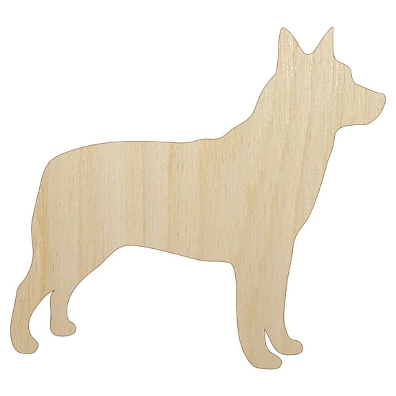 Australian Cattle Dog Solid Wood Shape Unfinished Piece Cutout Craft DIY Projects - 4.70 Inch Size - 1/8 Inch Thick