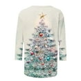 thumbnail image 6 of Christmas Shirts for Women Plus Size Casual Print Round Neck Short Sleeves Shirt Lightweight Outfits Pullover Blouses for Holiday S-5XL, 6 of 6