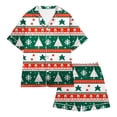 thumbnail image 3 of XEGLSBU Girls Pajamas Size 10-12 Little Girls Boys Pajamas Set Christmas Kids Short Sleeves Sleepwear 2pcs Button down Loungewear Shorts Girls Pajamas Size 8-10 Night Gown Green Size 6-7 Years, 3 of 4