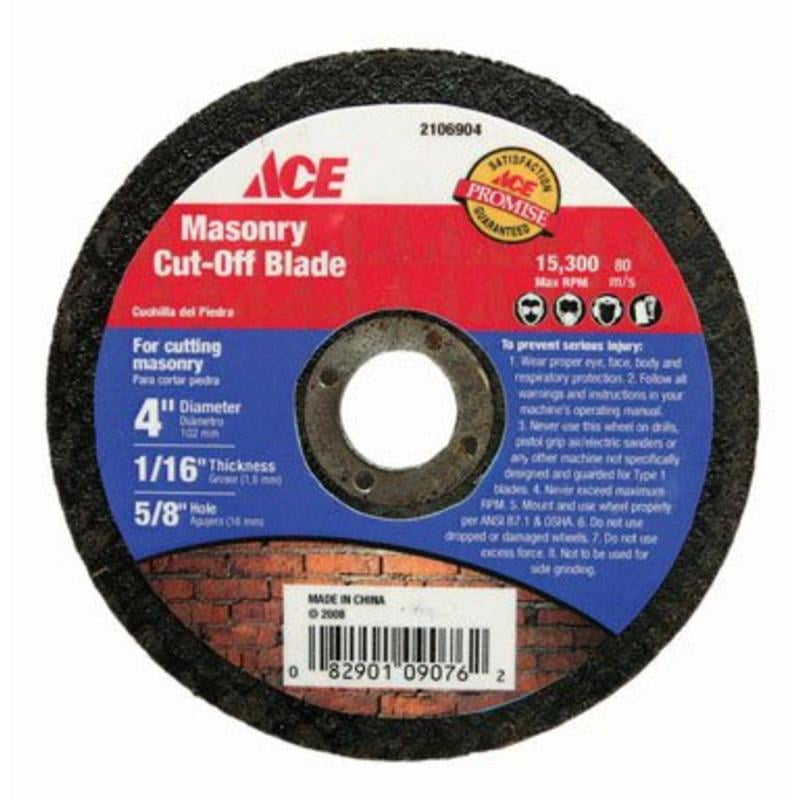 4" Masonry And Concrete CutOff Blade Ace Cutoff Wheels 2106904