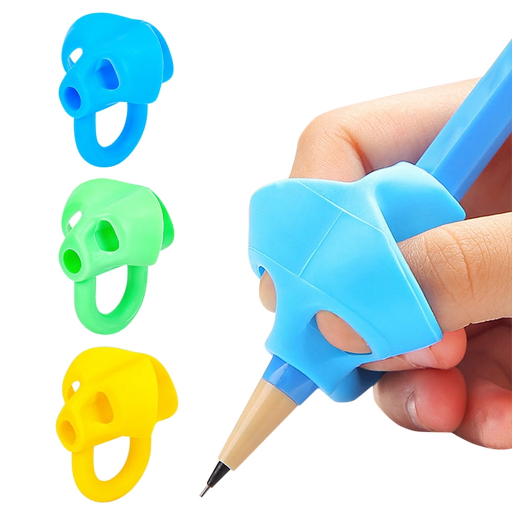 3pc Pen Writing Aid Grip Set Pencil Grips For Kids Handwriting Finger Correction