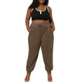 thumbnail image 2 of Unique Bargains Women's Plus Casual Activewear Drawstring Jogger Pant, 2 of 7