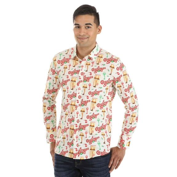 Christmas Story Long Sleeve Button Up Shirt