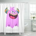thumbnail image 1 of SUTTOM Colorful Character Angry Cartoon Monster Horns Expression Halloween Funny Shower Curtain 66x72 inch, 1 of 1