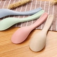thumbnail image 4 of Honeeladyy 4Pcs Wheat Straw Spoon Set, Unbreakable Soup Spoons, 5.9 Inches Ramen Spoons Portable Small Spoons Cereal Dinner Spoons for Kid and Adult (4 colors), 4 of 8